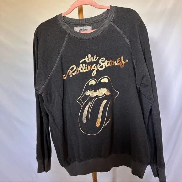 Rolling Stones x People of Leisure Sticky Fingers Foiled Icon Sweatshirt - Picture 2 of 5